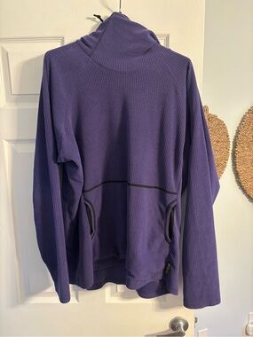 Melanzana Men's Waffle Knit Hoodie in Deep Purple